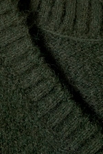 Donkergroen - Oversized trui van wolmix met V-hals - 1