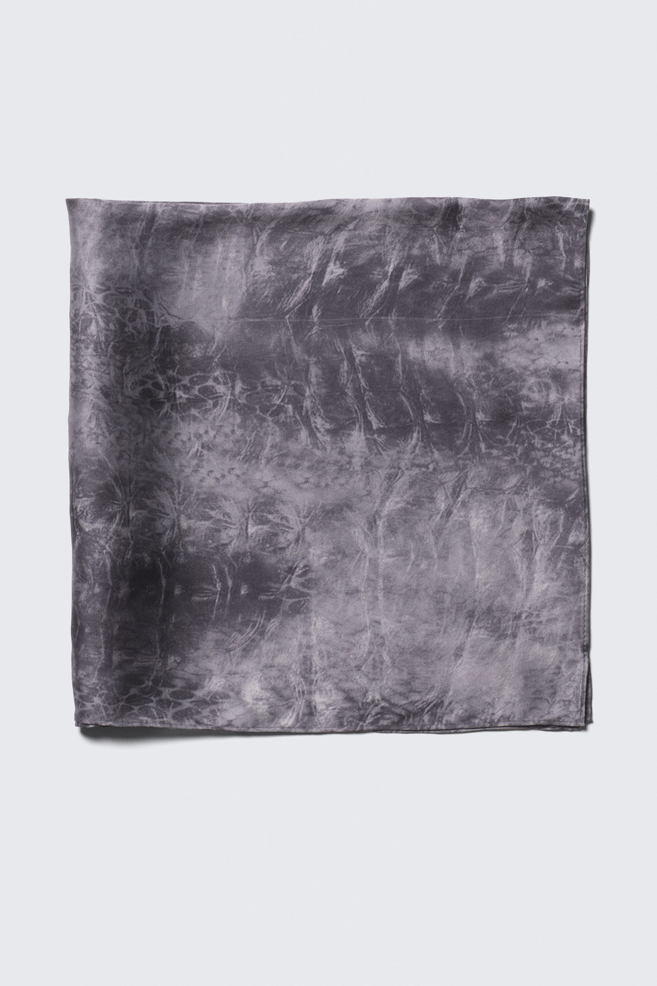 Black - Printed Square Scarf - 2