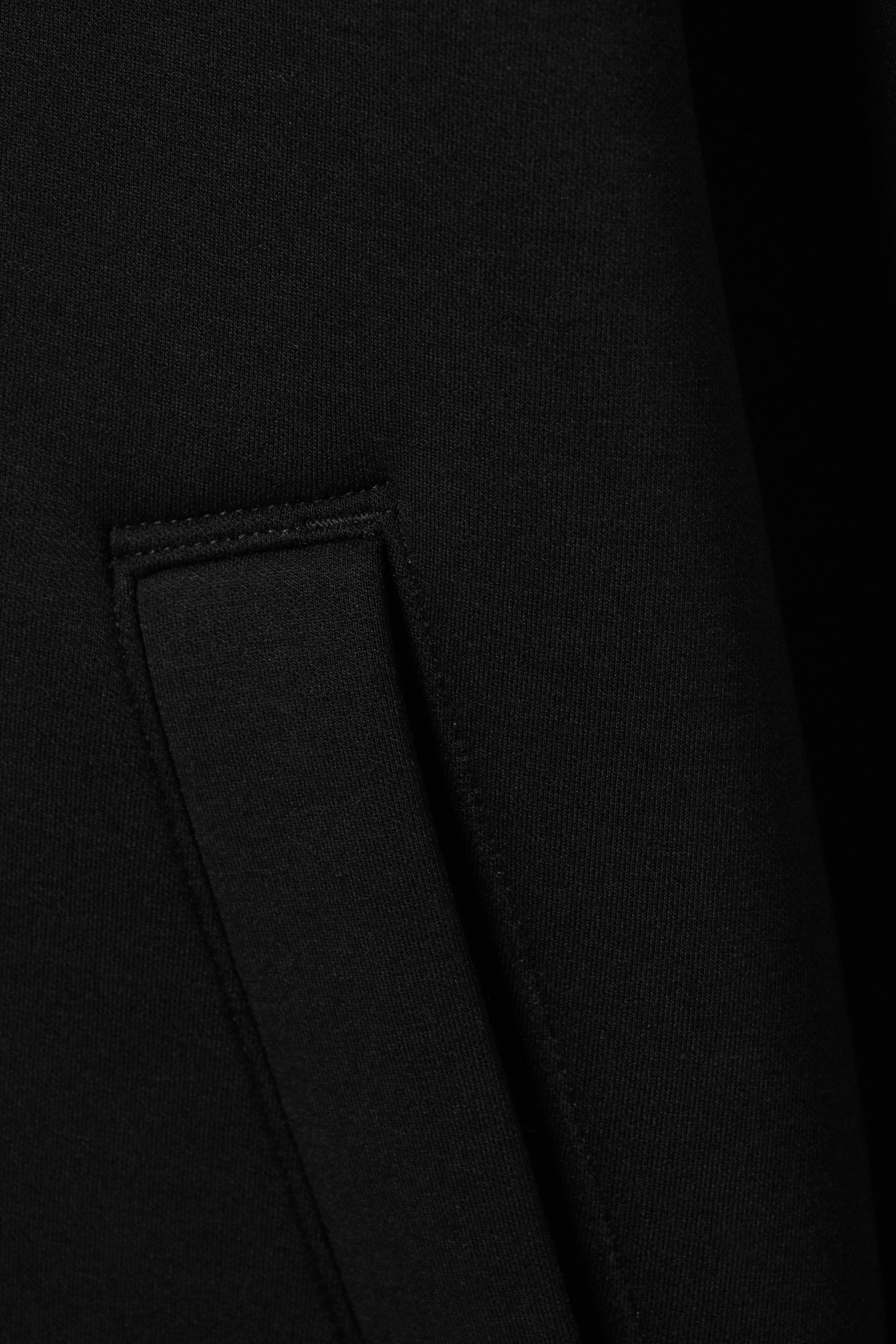 Black - Structured Scuba Zip Jacket - 4