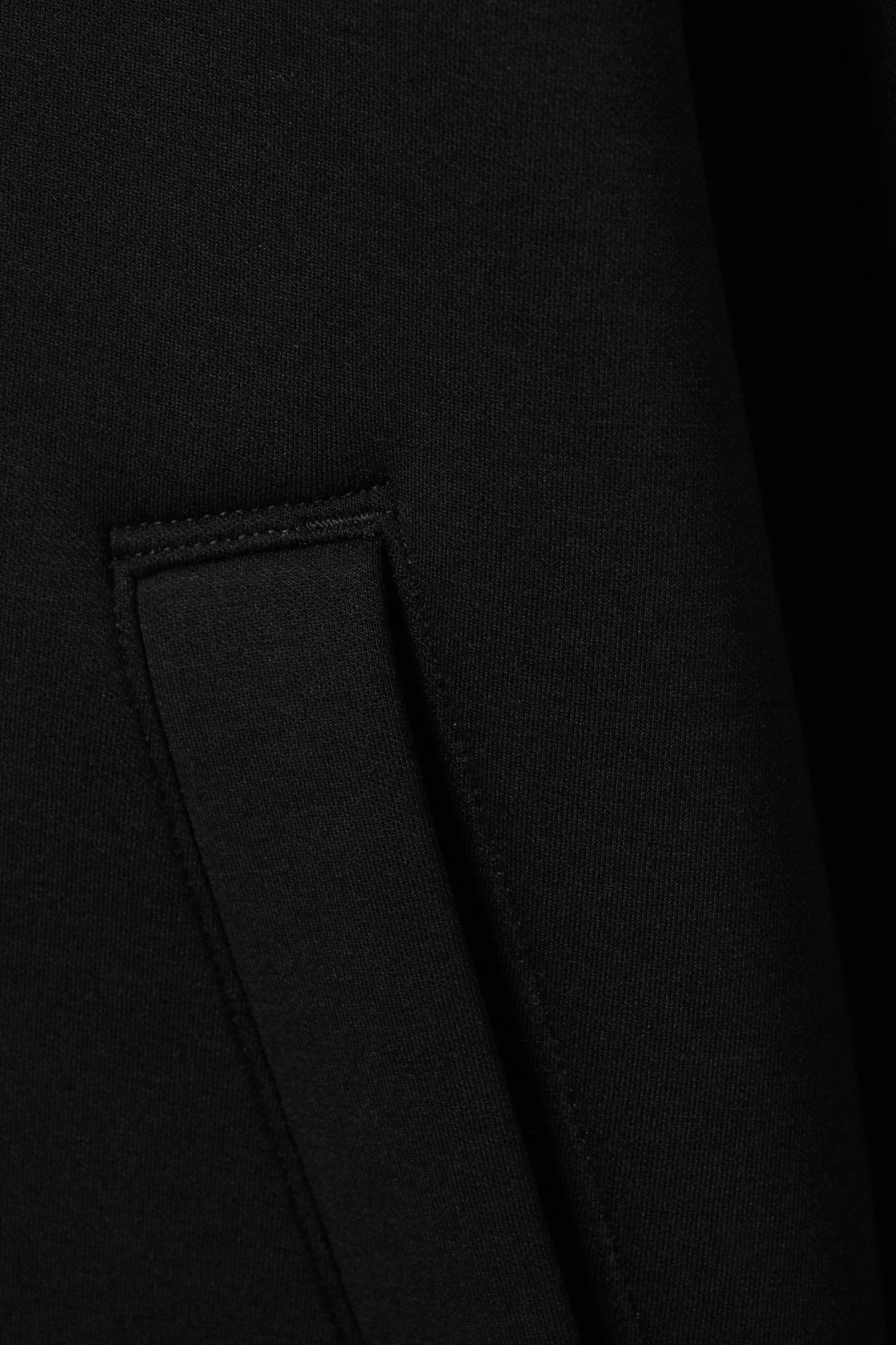 Black - Structured Scuba Zip Jacket - 4