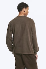 Dark Brown - Relaxed Long-Sleeved T-shirt - 2