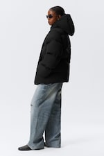 Svart - Waisted Pufferjacka - 2