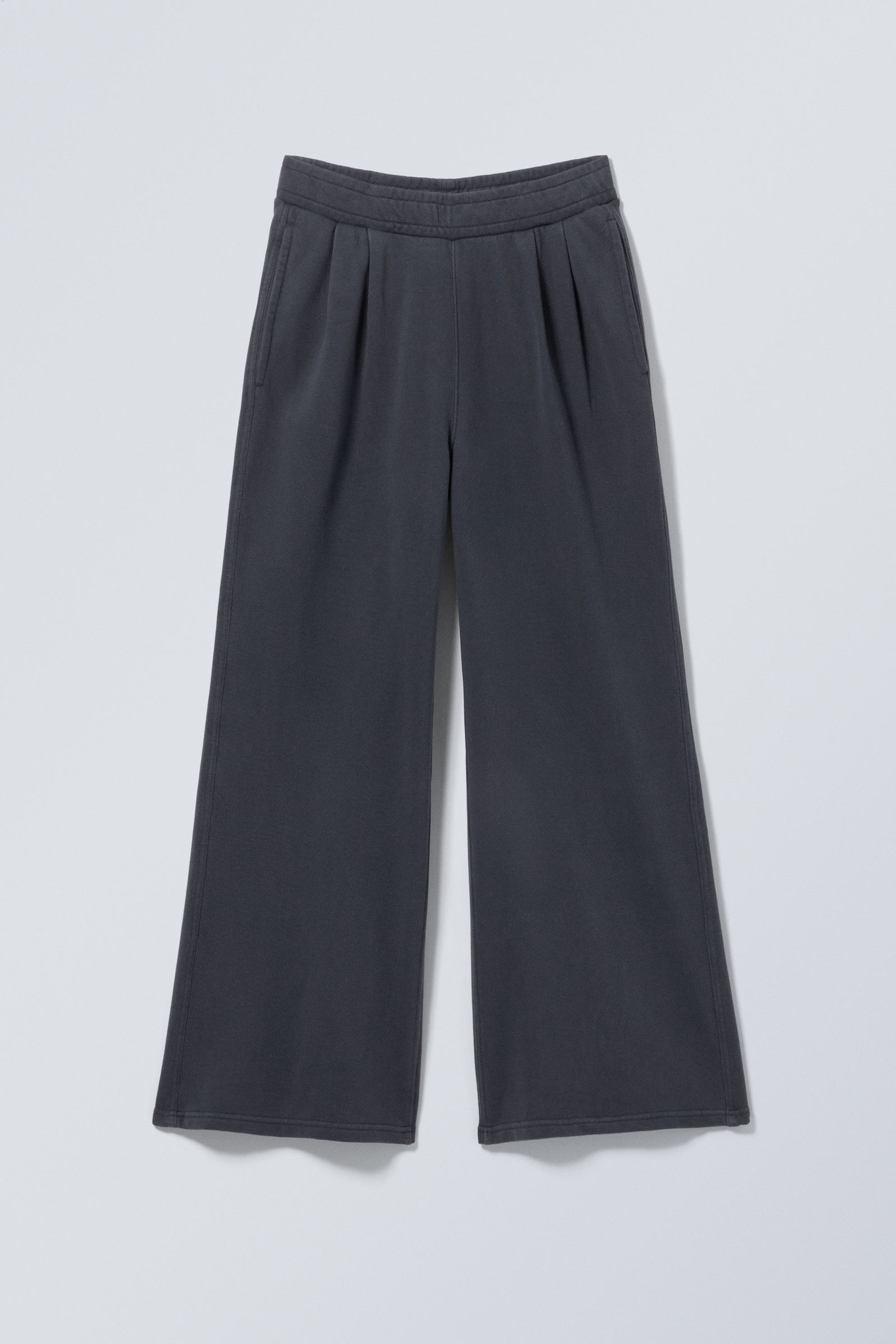 Washed Dark Blue - Loose Wide Heavyweight Sweatpants - 1