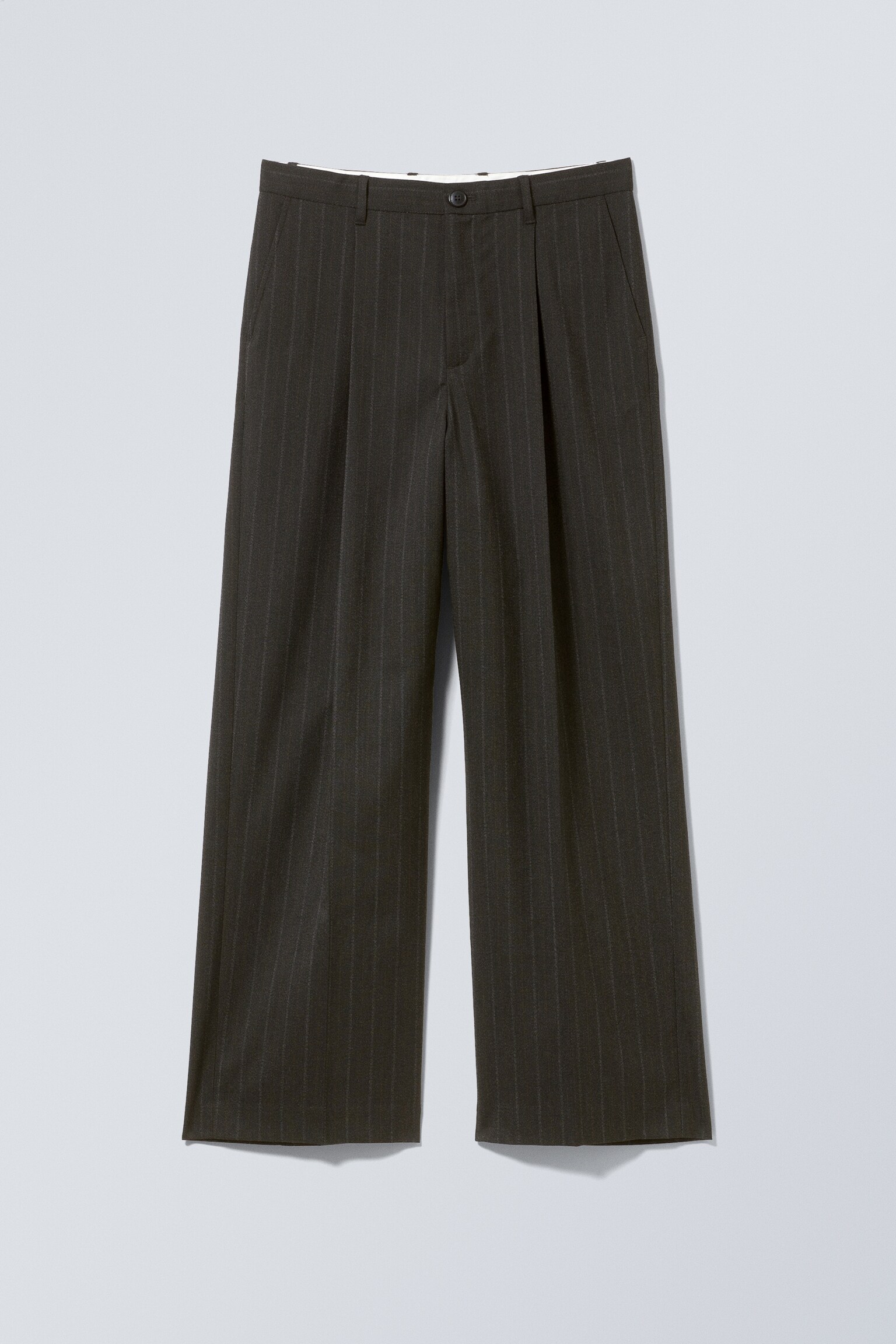 Pantaloni Uno loose in tessuto per abiti - Dark Grey Pinstripe/Nero/Marrone scuro/Grigio a righe/Grigio scuro/Dark Grey/Beige/Beige mélange/Dark Mole/Khaki Green