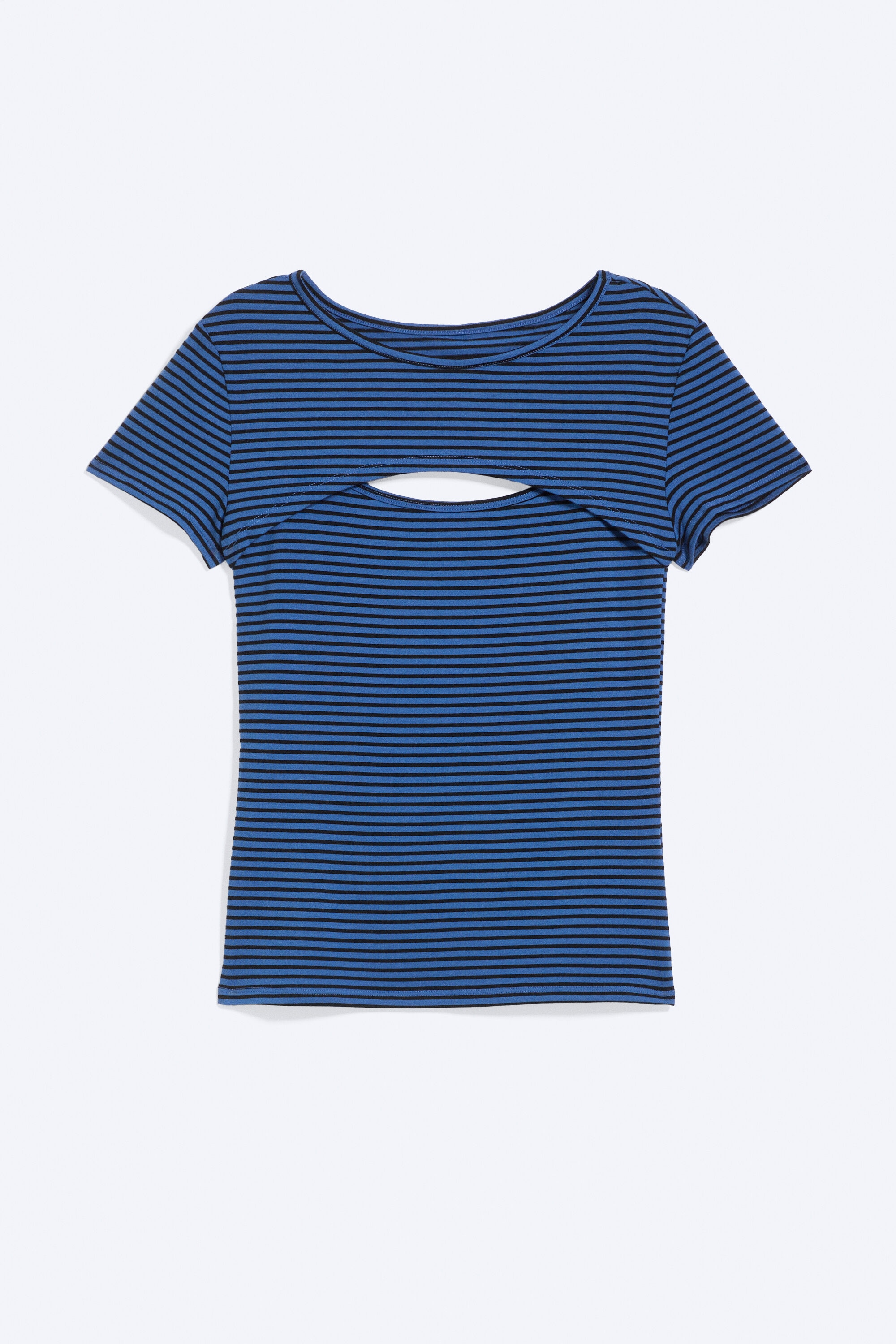 layered two-piece bolero top - Striped Blue | Weekday WW