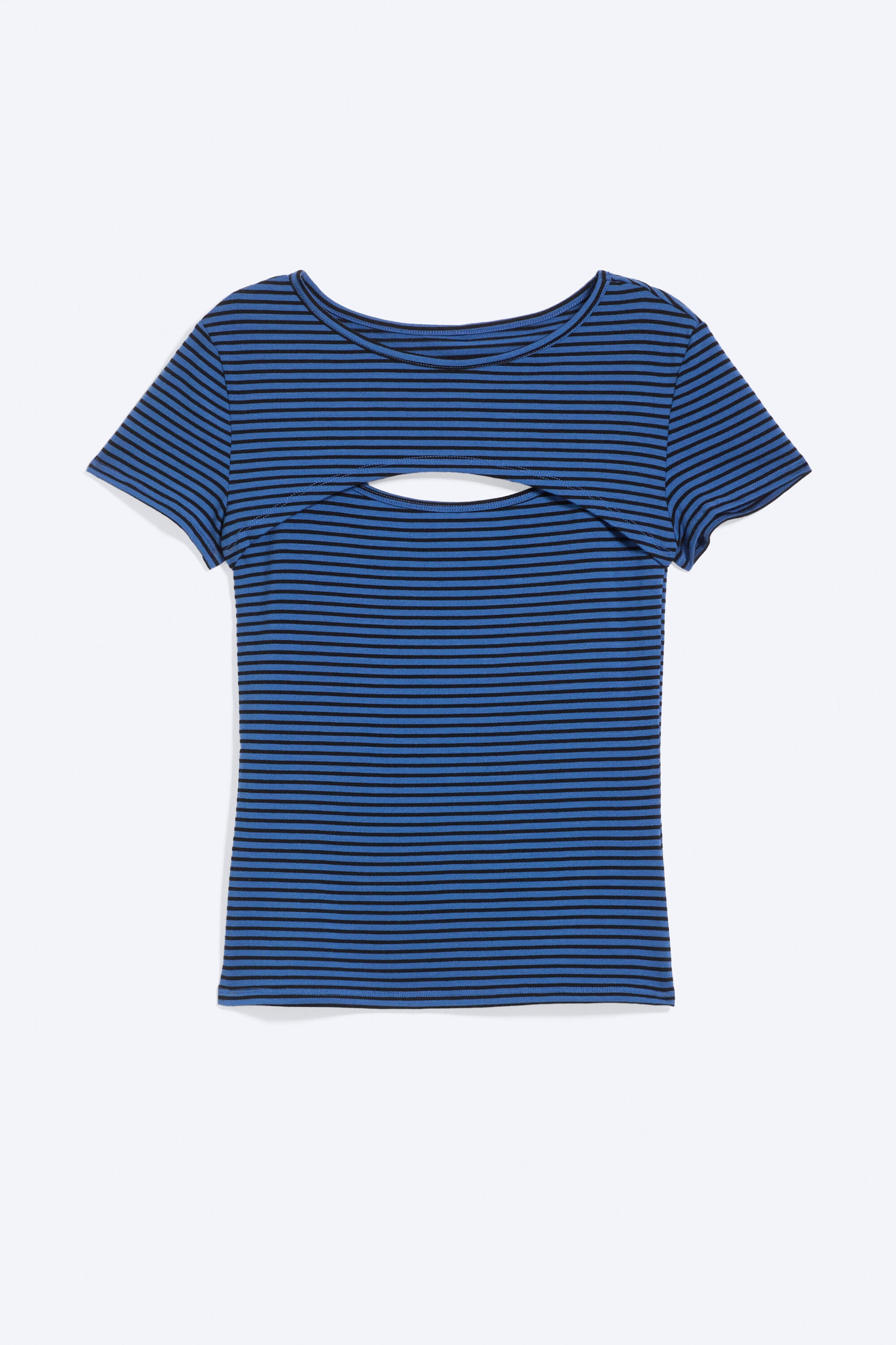 Randig Blå - Tvådelad bolero-topp - 4