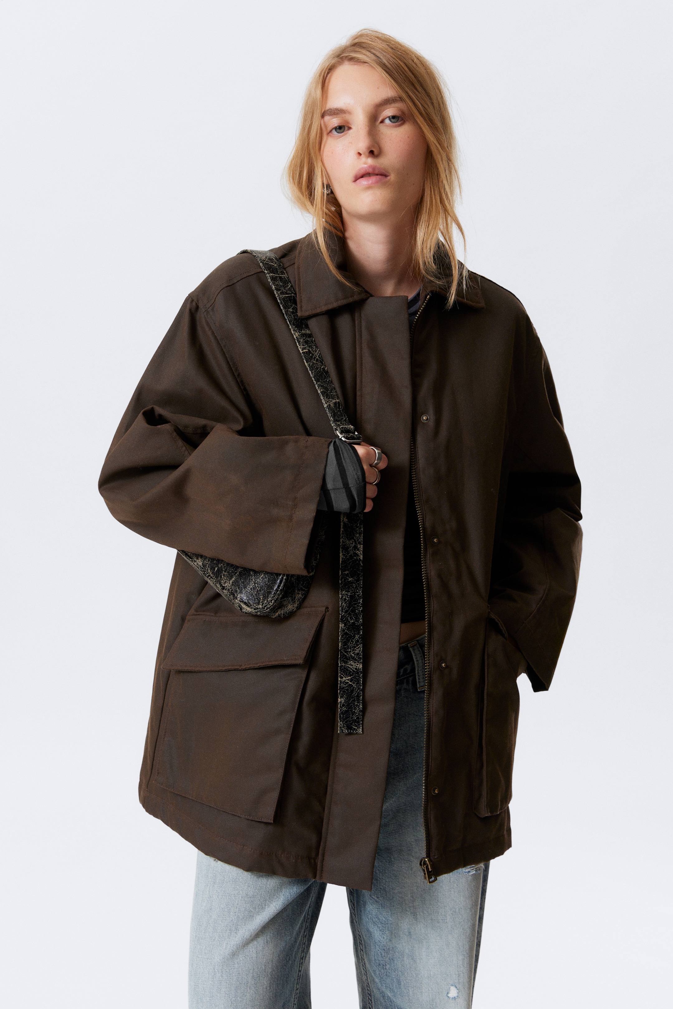 Größeres Bild anzeigen: Utility-Wachsjacke aus Baumwolle - Dunkelbraun - Ladies | H&M AT 3