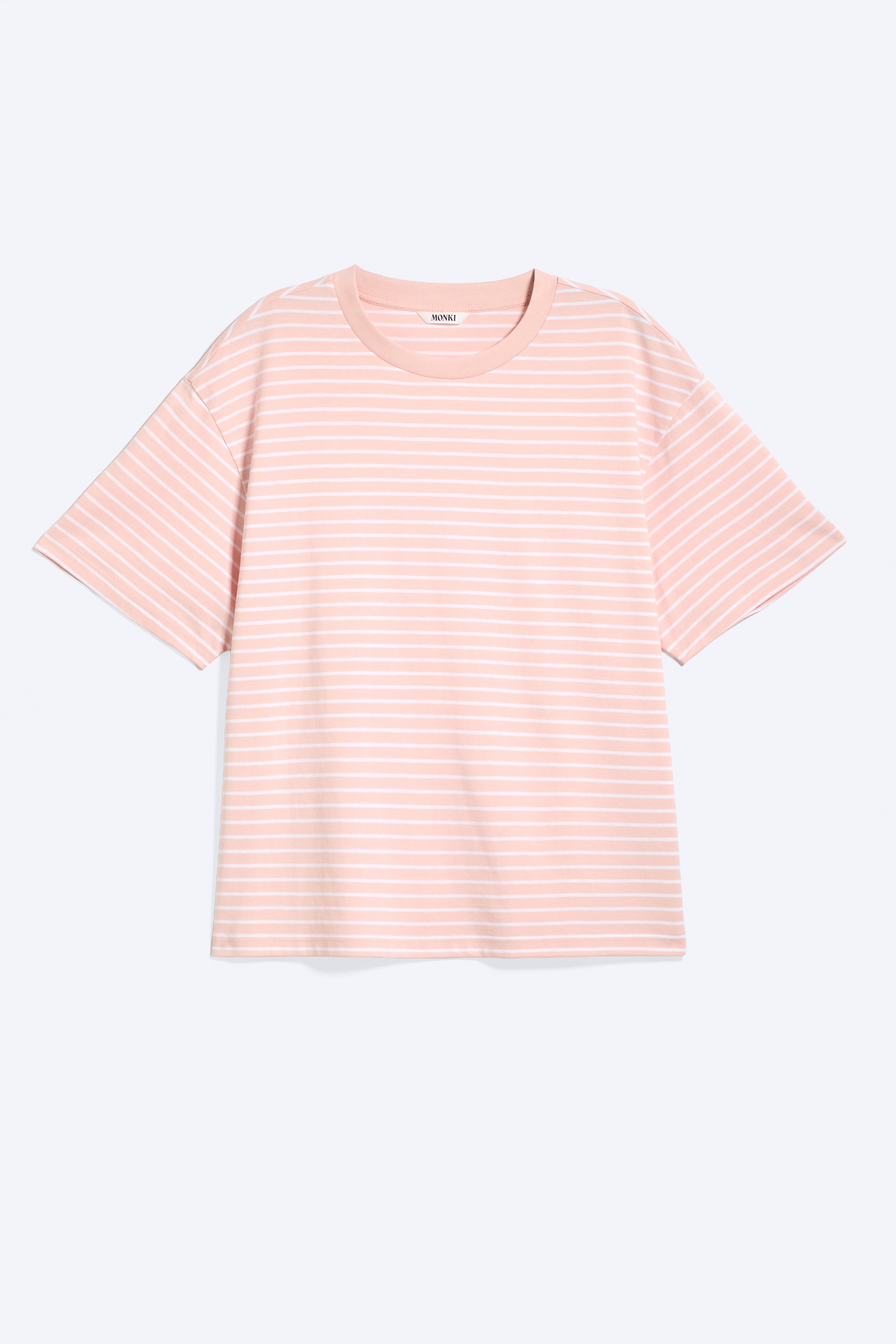 Pudełkowy T-shirt z bawełny - Striped Dusty Pink/Różowy/Paski khaki/Jasnobeżowy - Liliowy pasek/Blue & White Stripe/Black & White Stripes/Biały/Brązowy/Brzoskwiniowy pasek