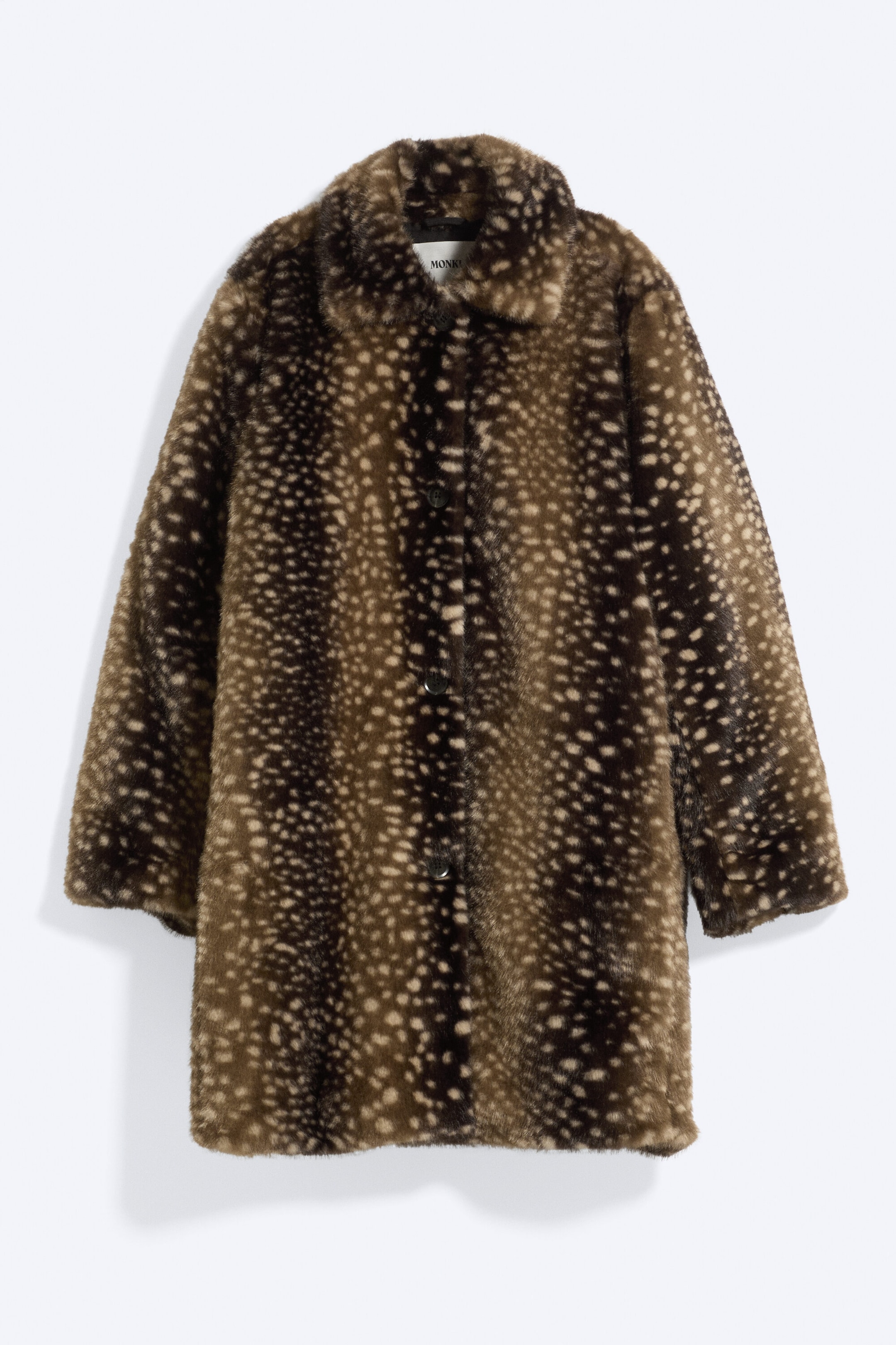 Dark Brown - Deer Spots - Carcoat van imitatiebont - 1