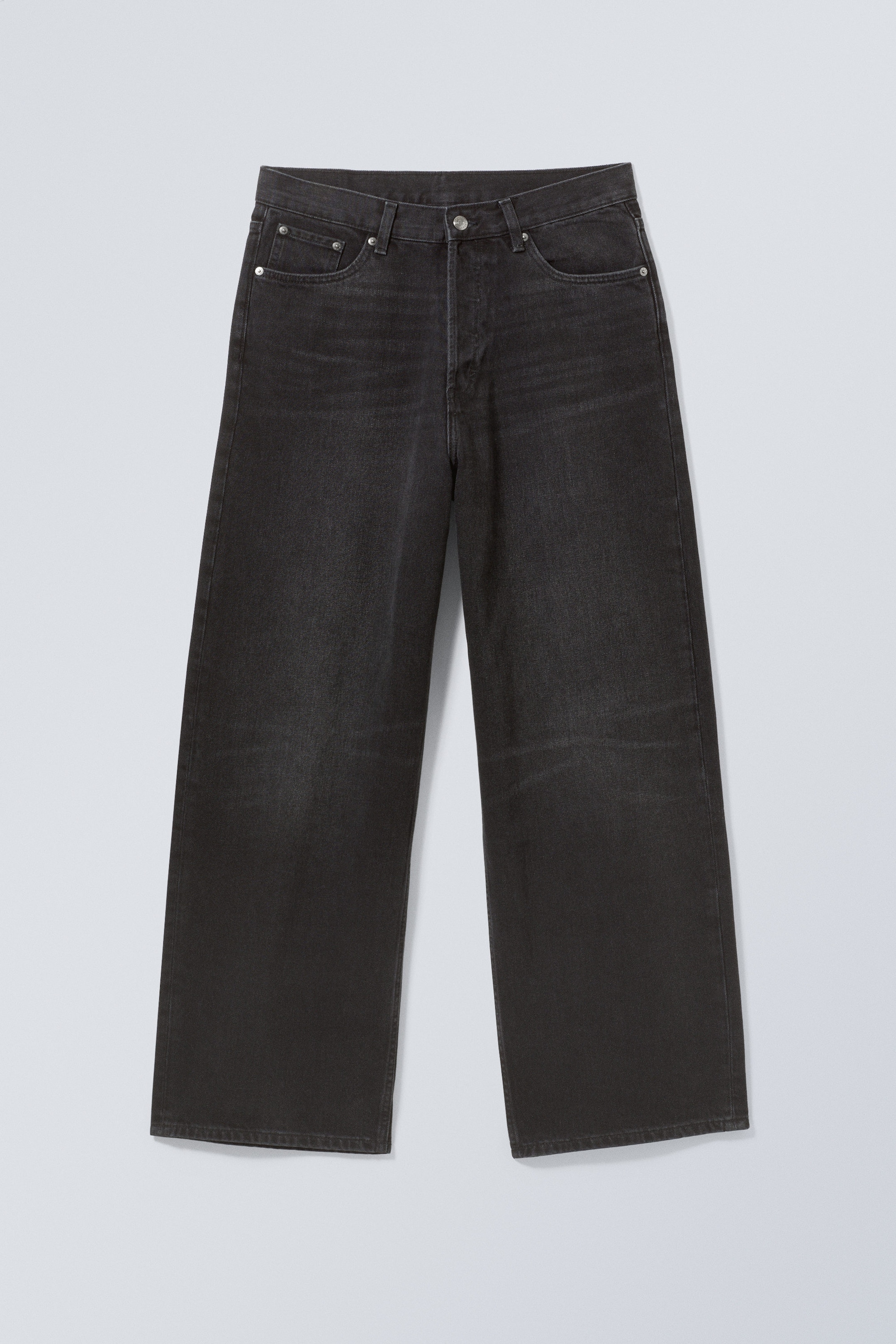 Black Stream - Astro Mid Rise Loose Baggy Leg Unisex Jeans - 0