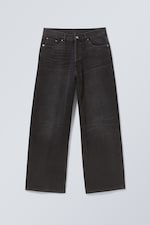 Black Stream - Astro Mid Rise Loose Baggy Leg Unisex Jeans - 0