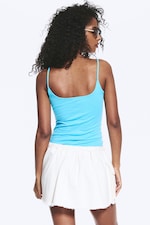 Turkoois - Tanktop met smalle bandjes - 2