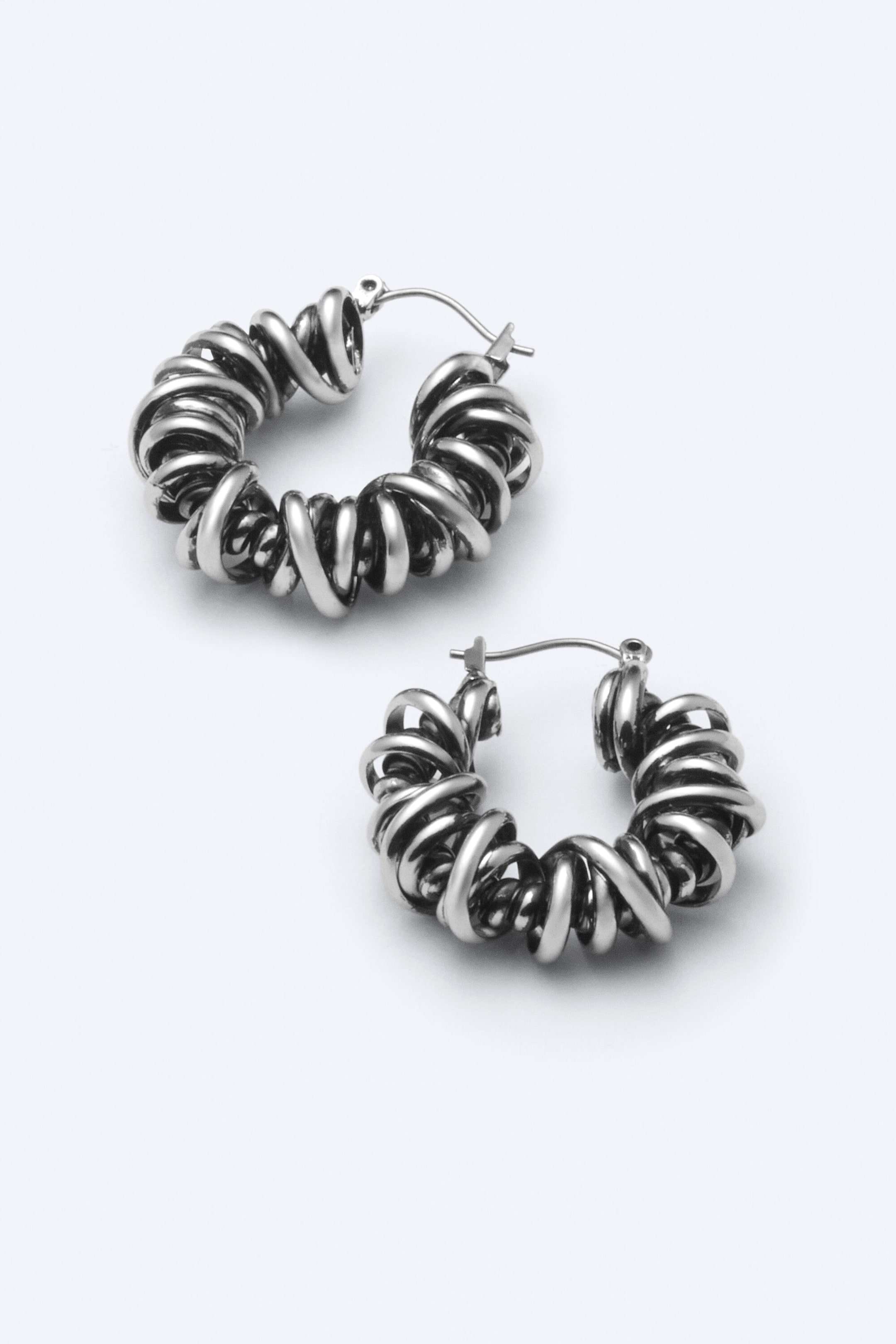 Silver - Wired Earrings - 1