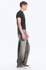 Redondo Black - Black - Galaxy Mid Rise Loose Straight Jeans - 2