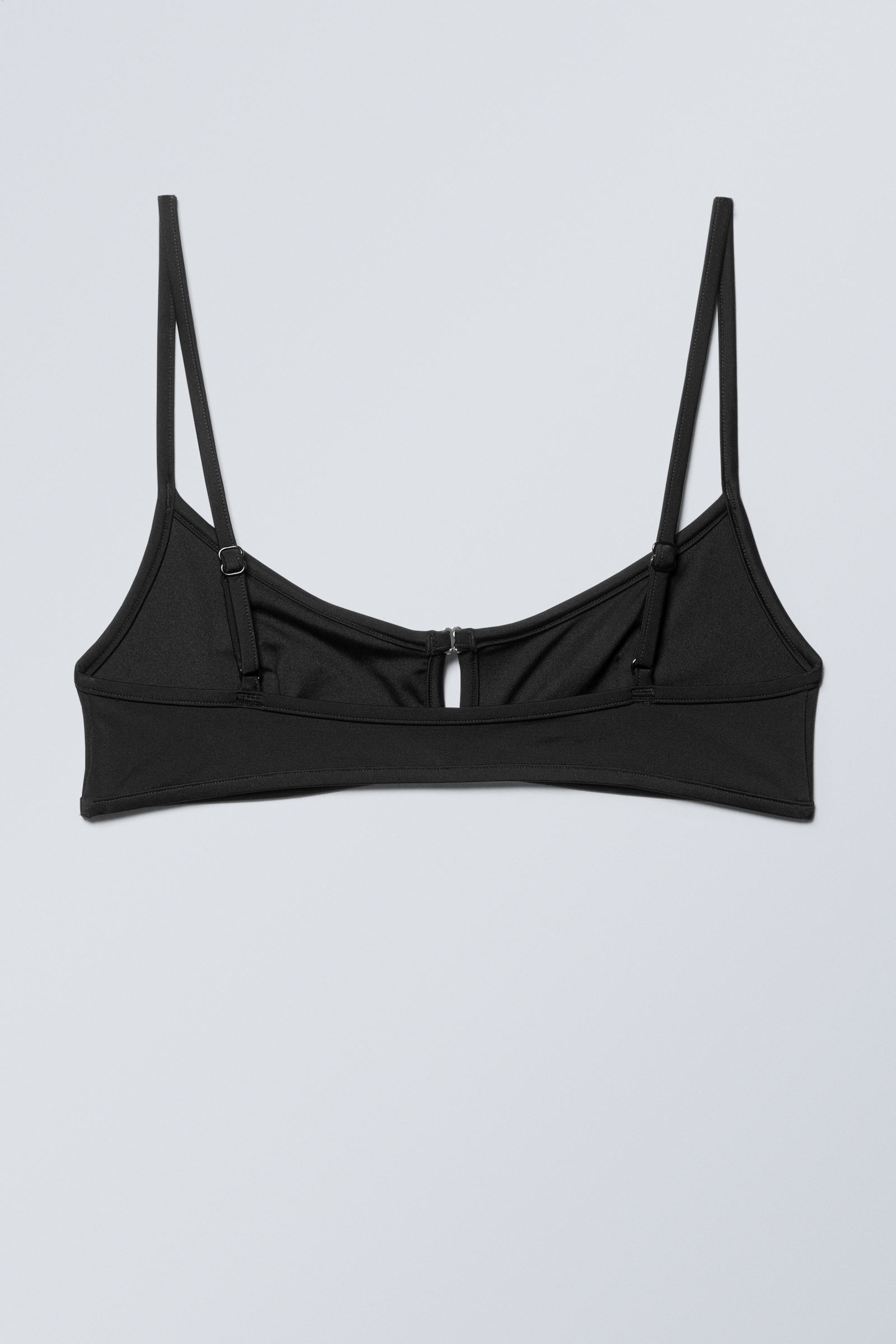 Black - Front Buckle Bikini Top - 2