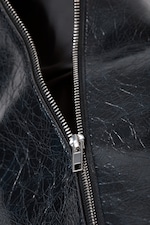 Dark Navy Blue - Large Faux Leather Clutch Bag - 2