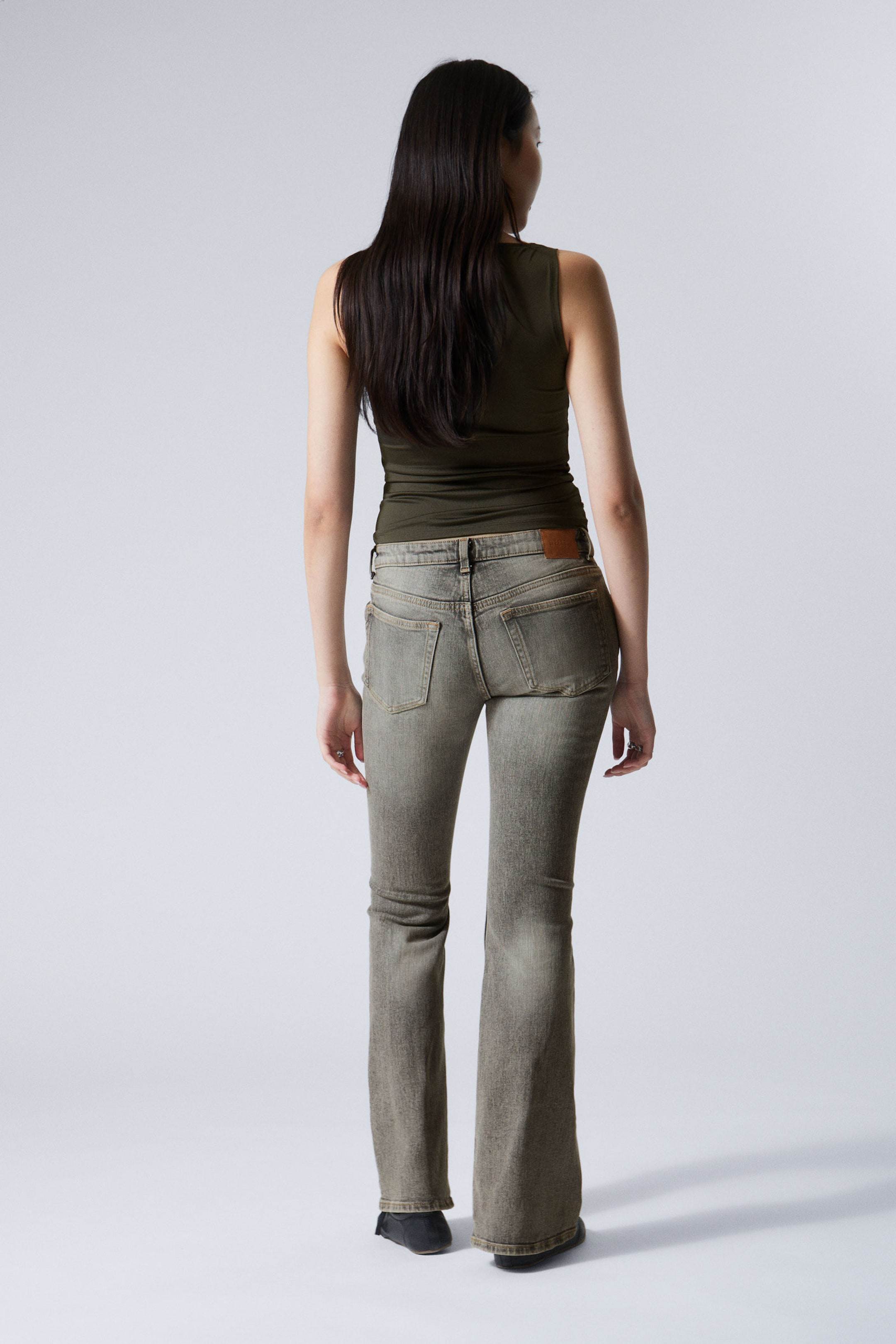 Canyon Grey - Mittelgrau - Flame Low Waist Slim Flared Leg Jeans - 3