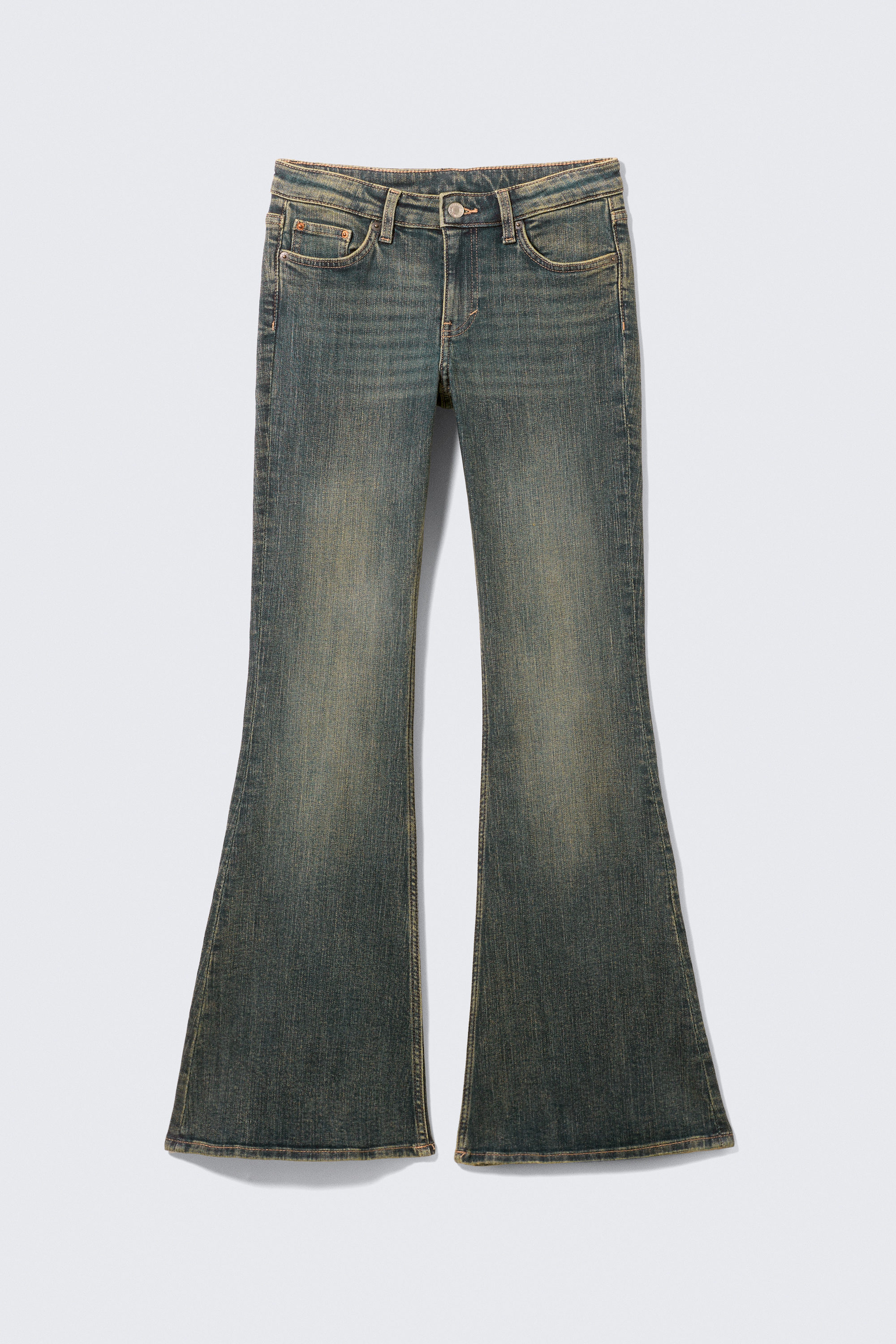 Desert Blue - Dark Blue - Katsumi Low Rise Slim Flared Leg Jeans - 3