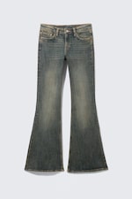 Desert Blue - Mörkblå - Katsumi low waist slim flared leg jeans - 5