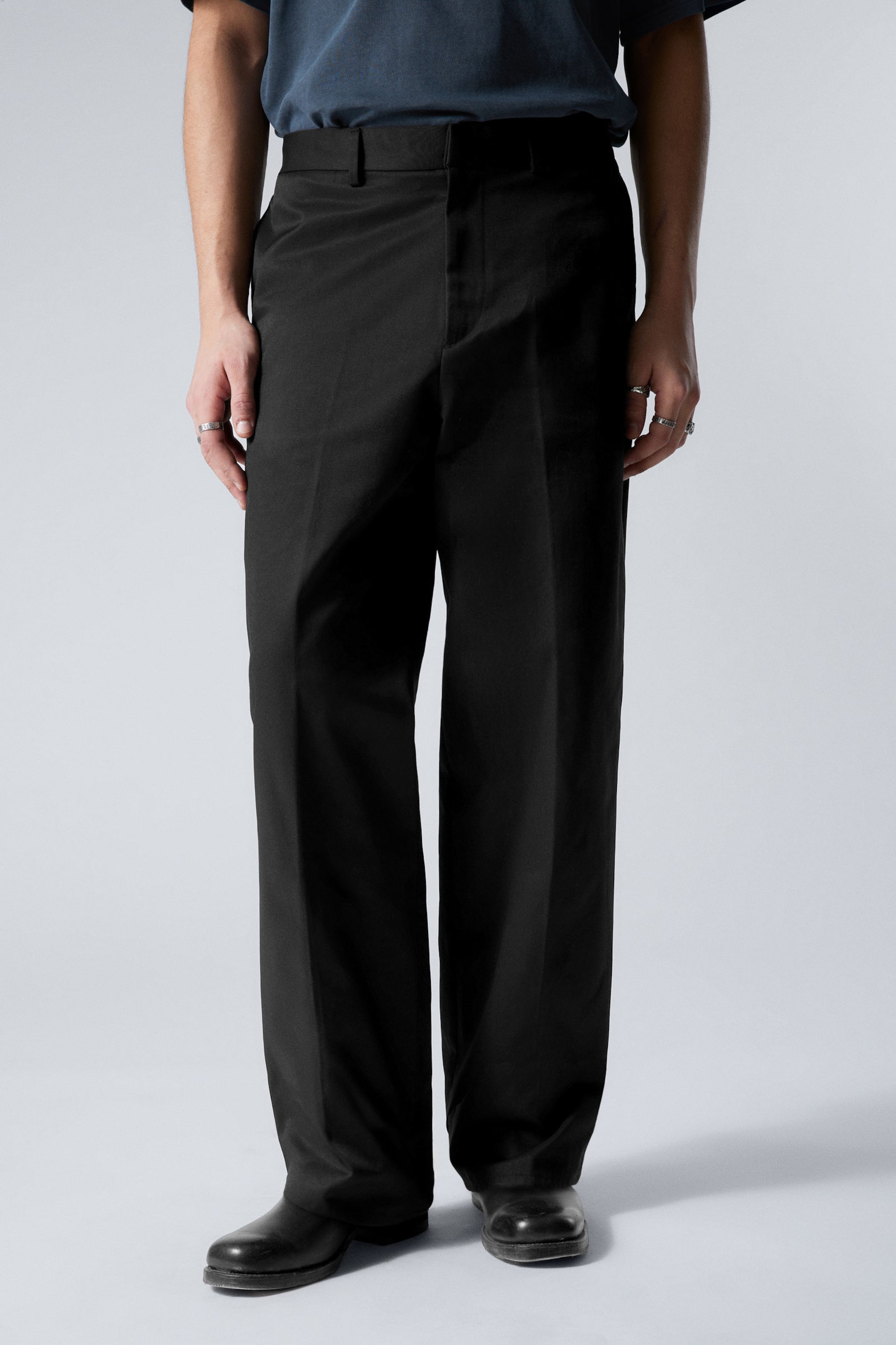#272628 - Relaxed Fit Twill Suiting Trousers - 2