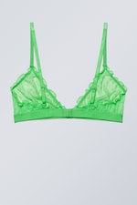 Spring green - Ruffle Triangle Bralette - 1