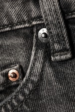 Redondo Black - Black - Ample Low Rise Loose Wide Leg Jeans - 7