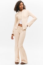 Dusty Cream - FITTED ZIP HOODIE - 1