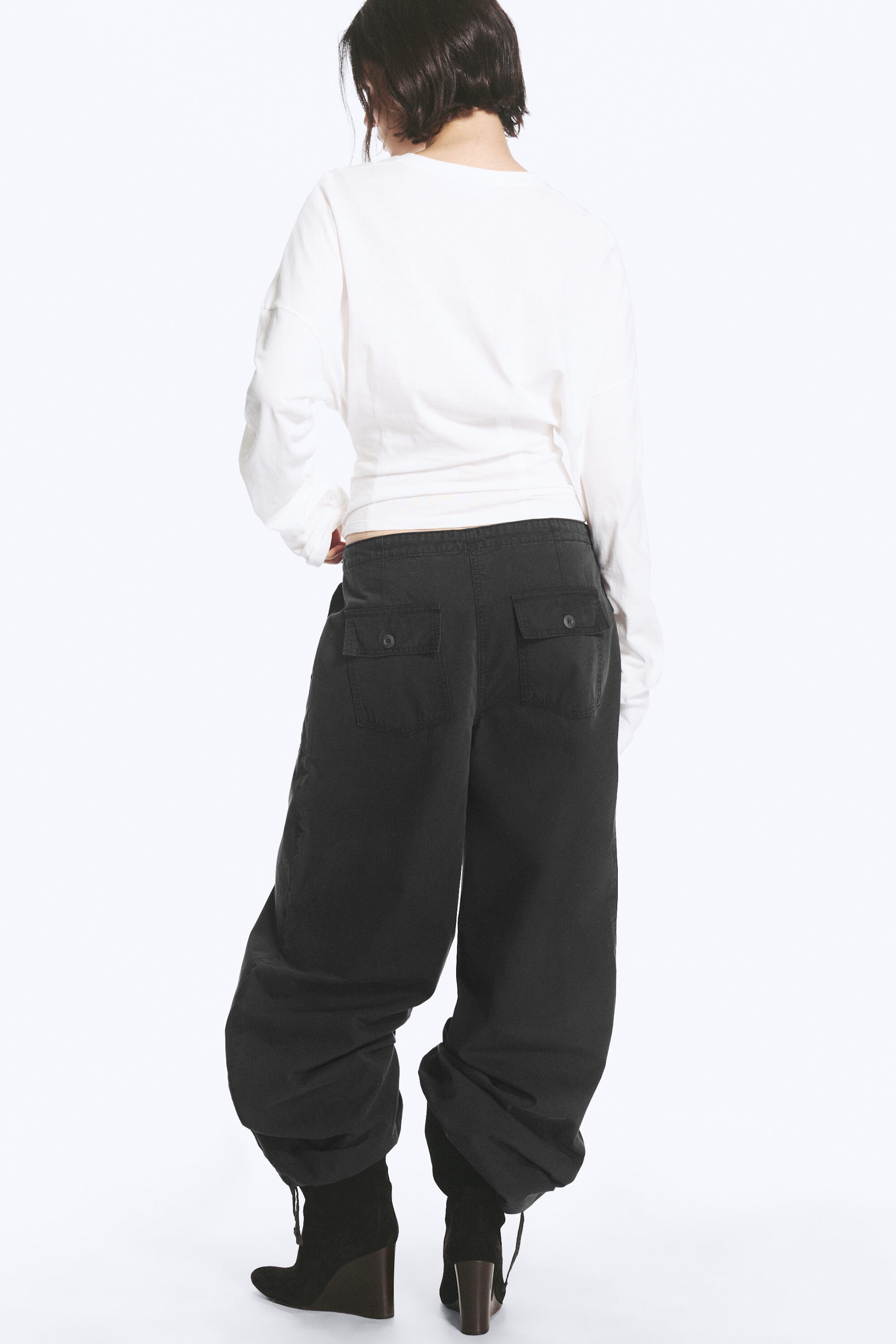 Donkergrijs - Ballonbroek met drawstring - 7