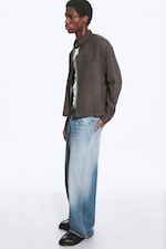 Checked Dark Brown - Boxy Structured Shirt - 1