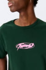 Dark Green - Fntsy - Great Boxy Printed Graphic Tee - 2