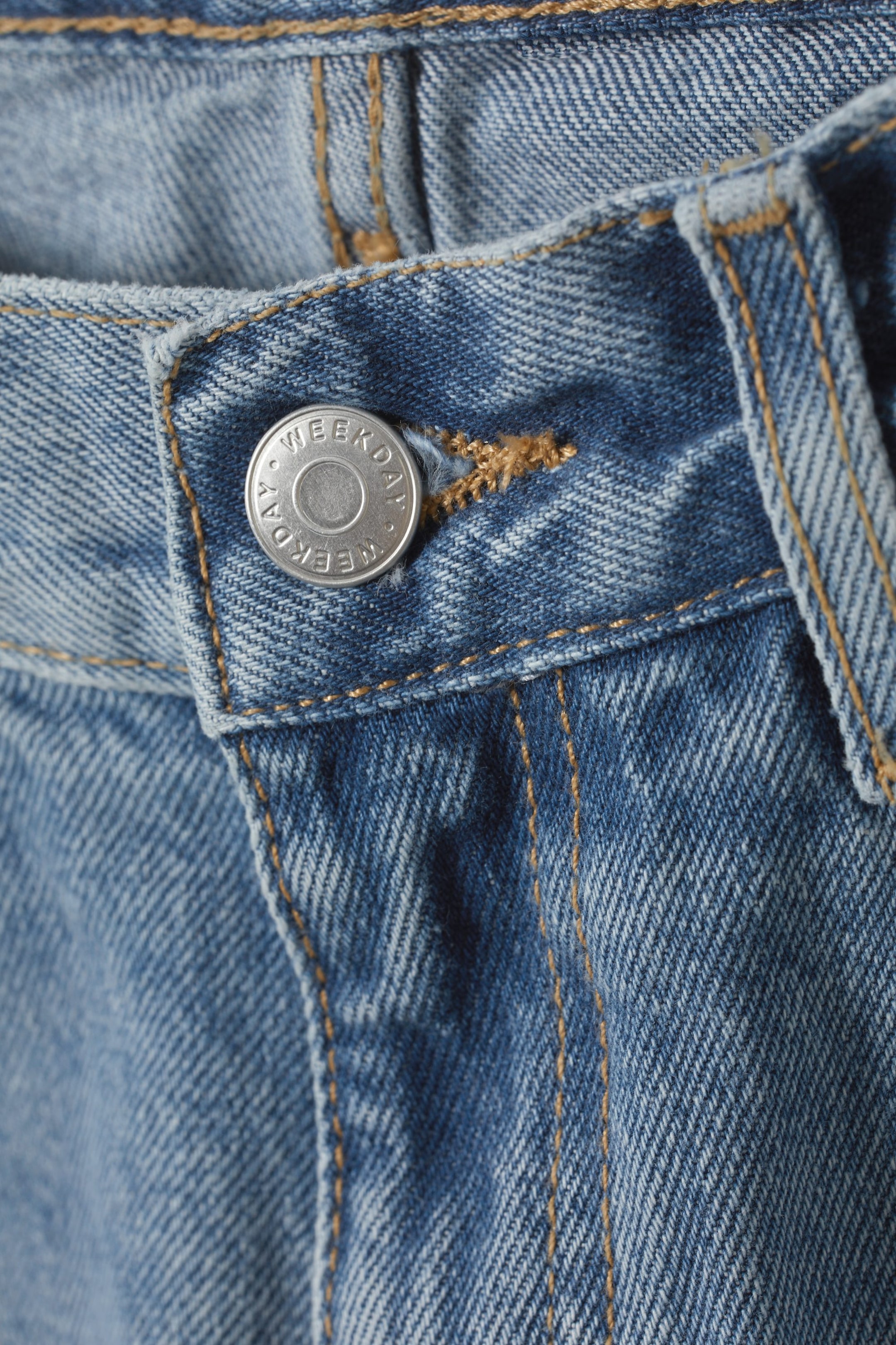 Dimblå - Rail Mid Waist Loose Wide Jeans - 1