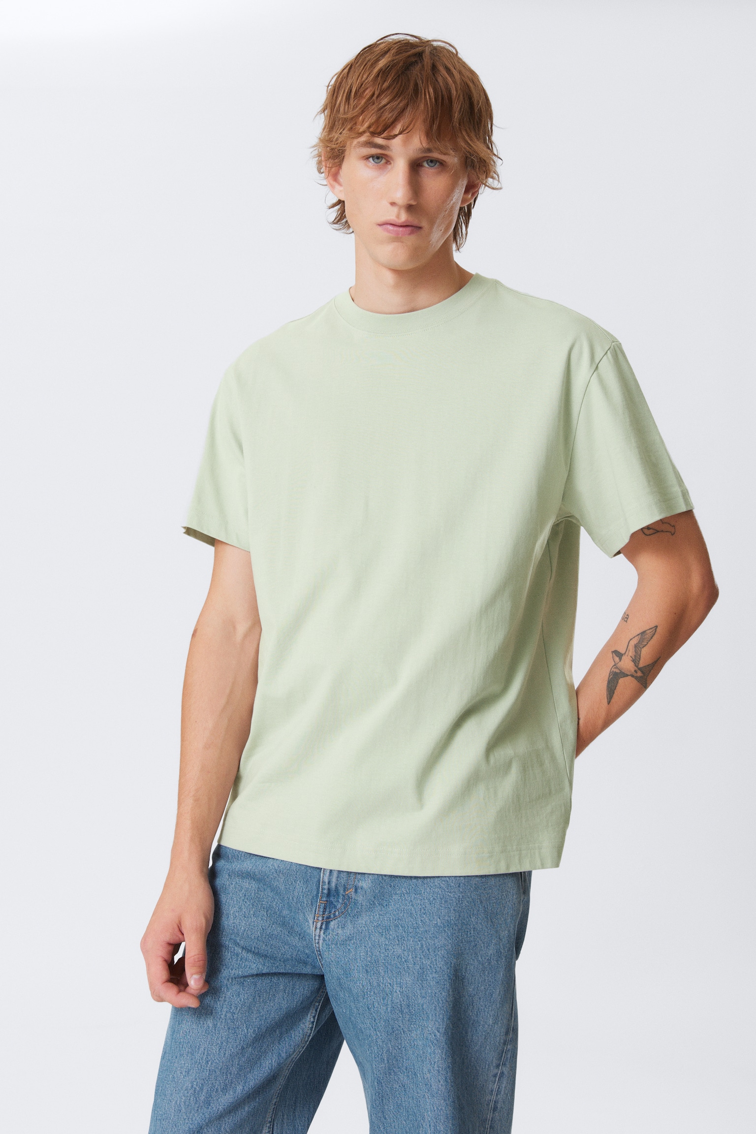 Oversized Heavyweight T-shirt - Pastelowa zieleń/Biały/Bright Blue/Czarny/Zieleń khaki/Off Black