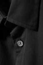 Zwart - Boxy katoenen overhemd met korte mouwen - 5