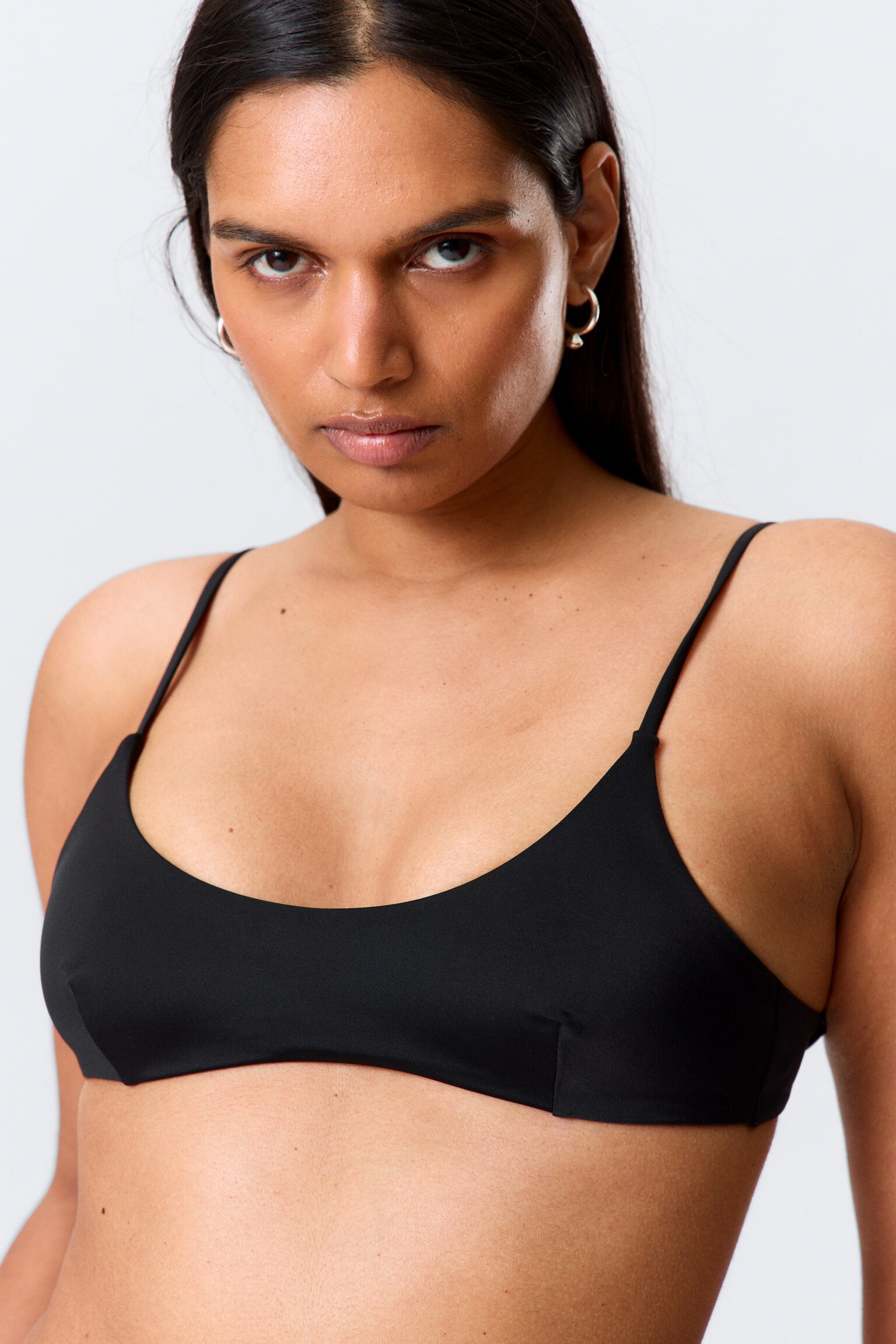 Strappy Bikini Top - Black/Světle zelená - 3