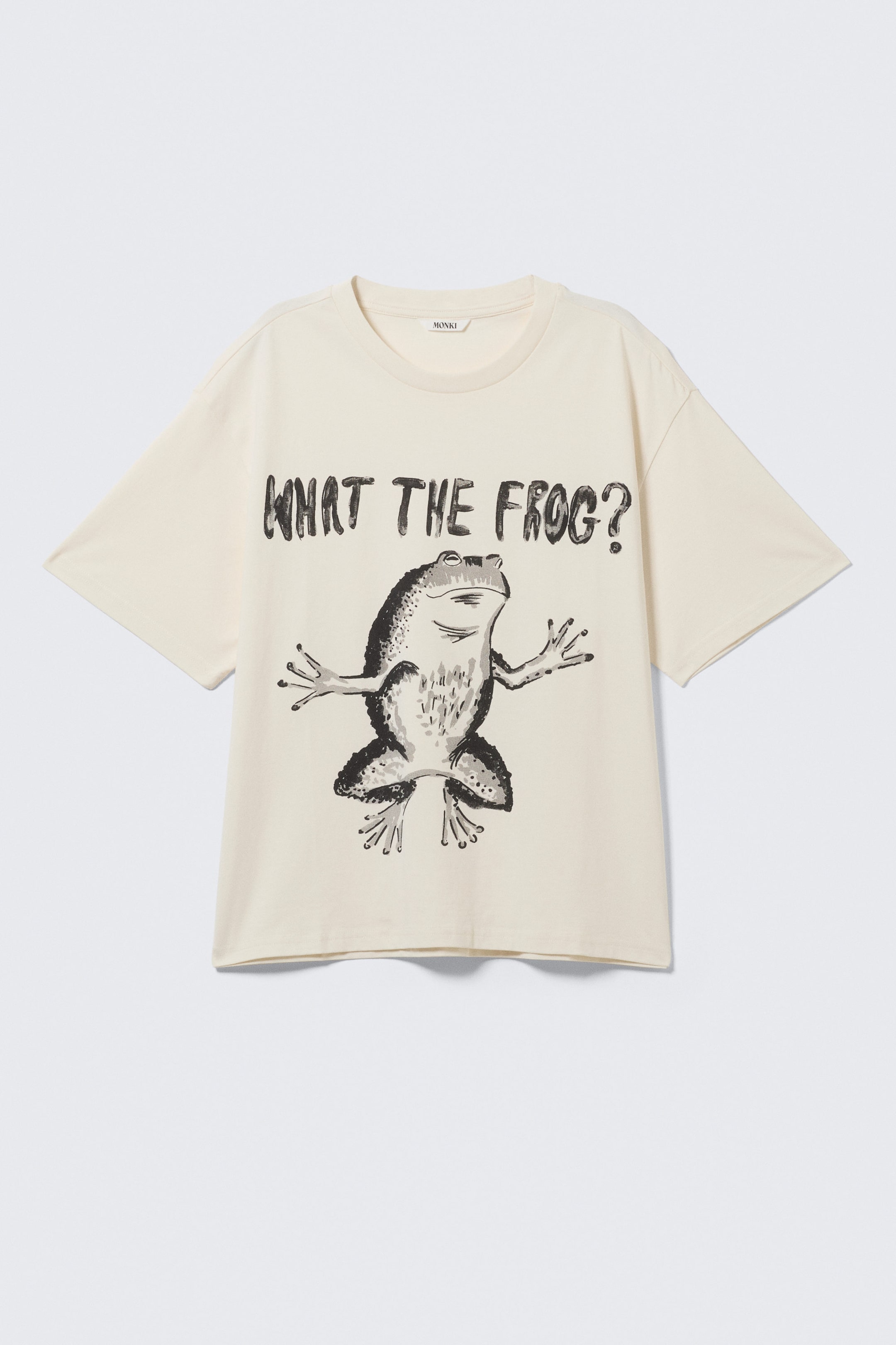 Gebroken wit - What The Frog? - Boxy T-shirt met print - 3