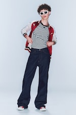 Blue Rinse - Dark Blue - Boo Bootleg Low Rise Regular Bootcut Jeans - 2