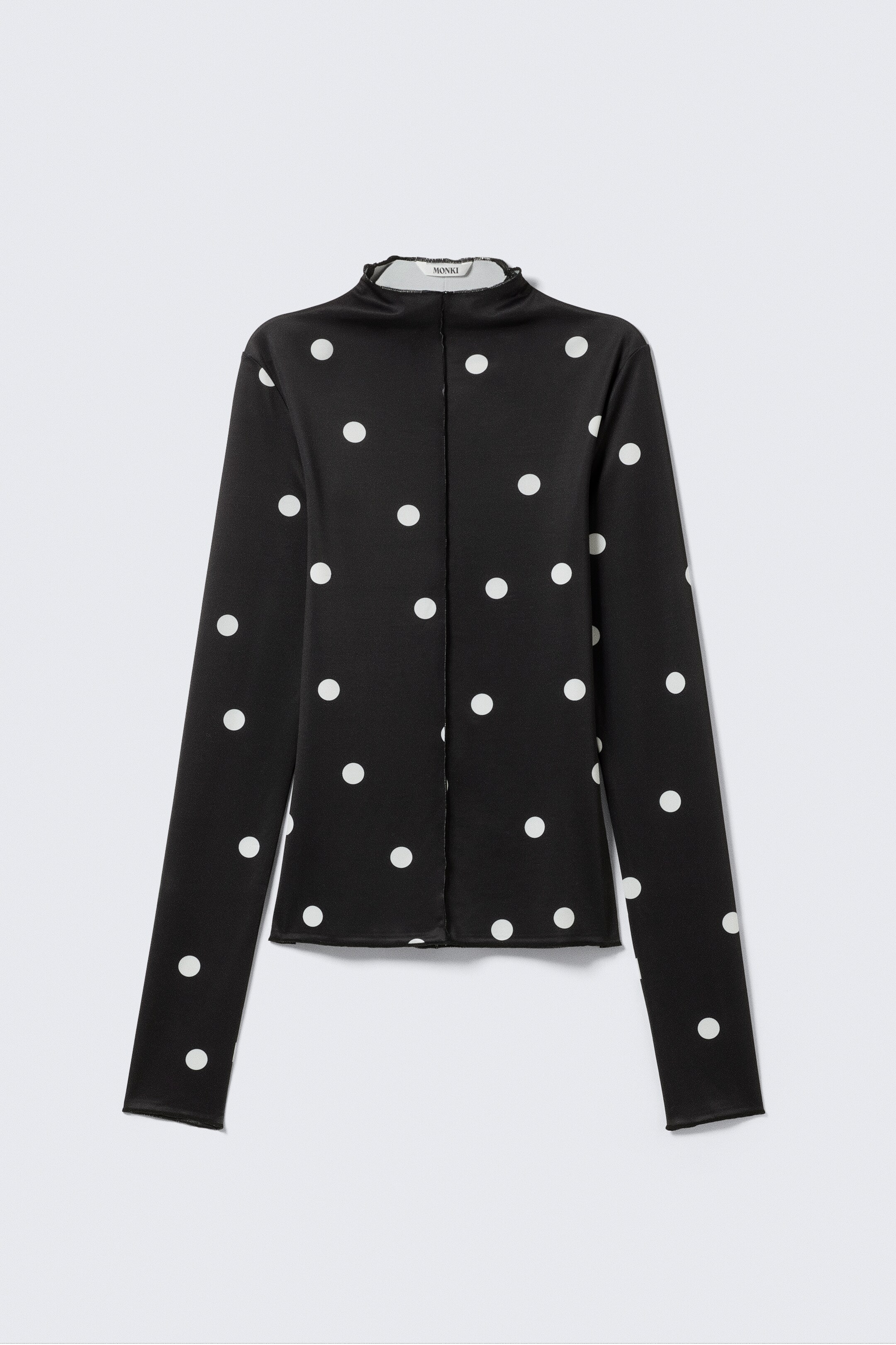 Ingrandisci l'immagine: Slim Fit Long-Sleeved Mock-Neck Top - Black - DONNA | H&M CH 4