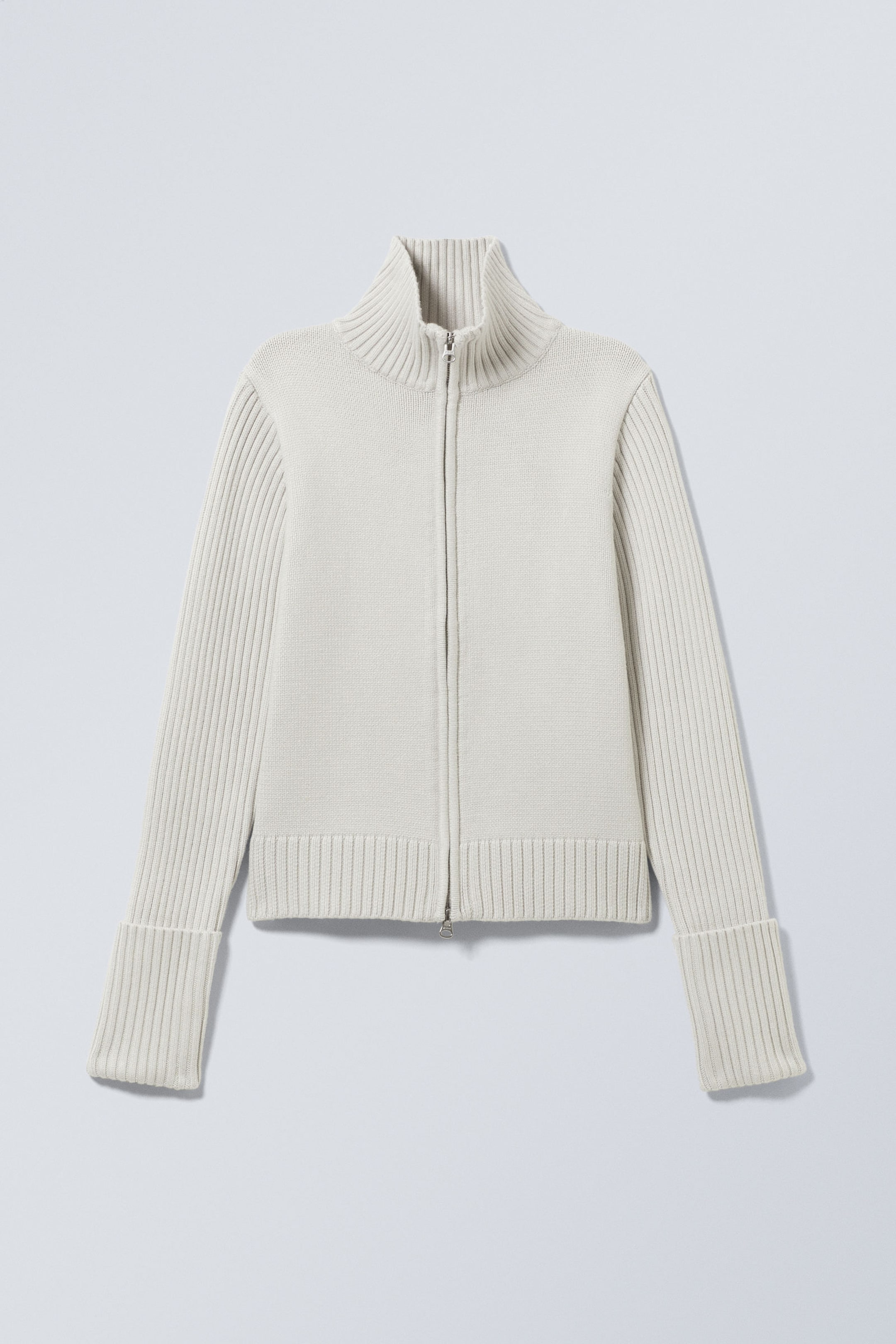 Hellbeige - Strickjacke mit Reißverschluss Winona - 0