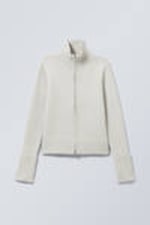 Hellbeige - Strickjacke mit Reißverschluss Winona - 0