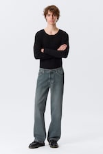 Blue One - Dark Blue - Sphere Low Rise Loose Straight Leg Jeans - 0