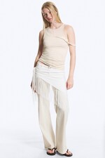 Light Beige - Nauwsluitende dubbellaagse jersey tank - 1