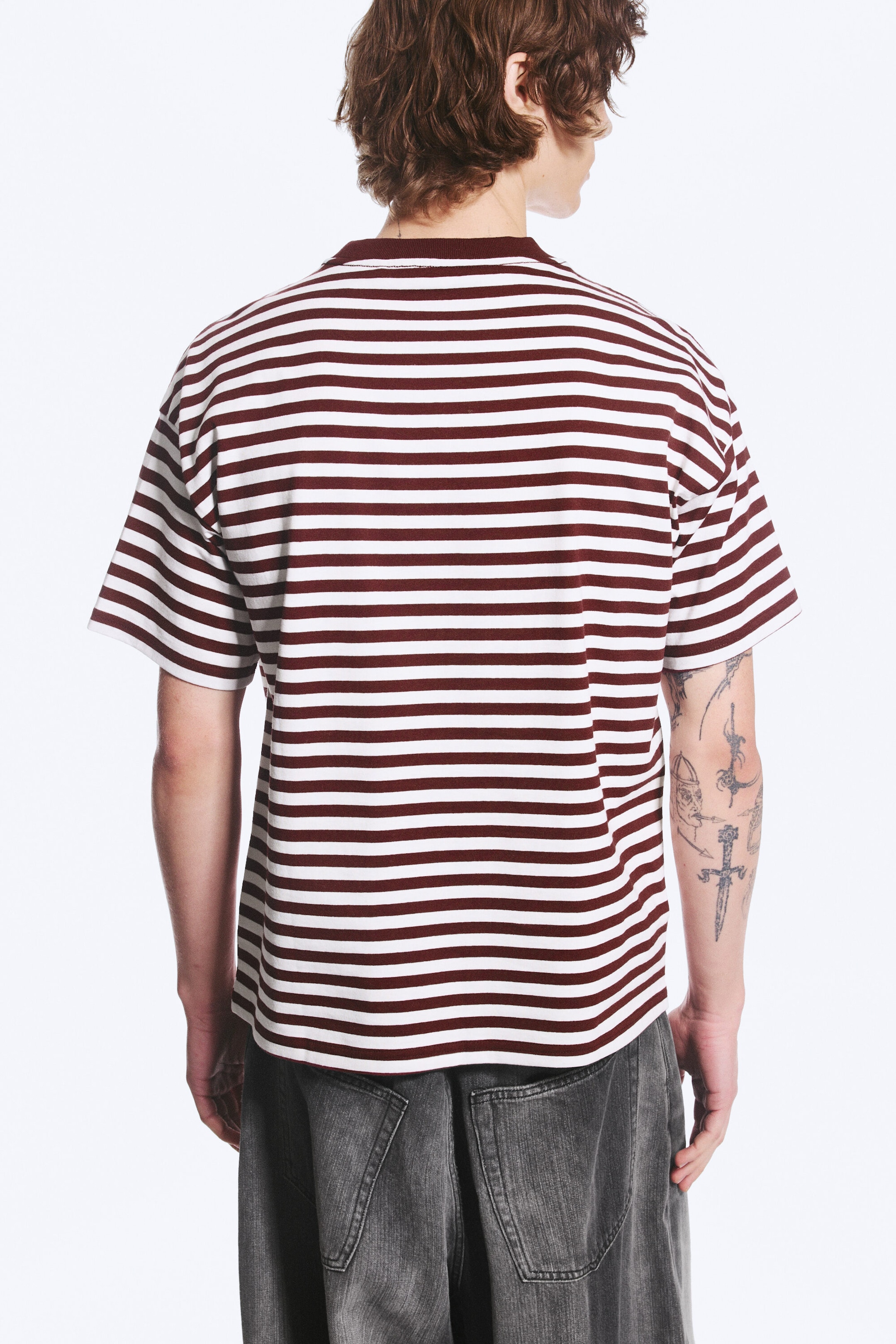 Red & White Stripe - T-SHIRT MIT ENTSPANNTER PASSFORM - 3