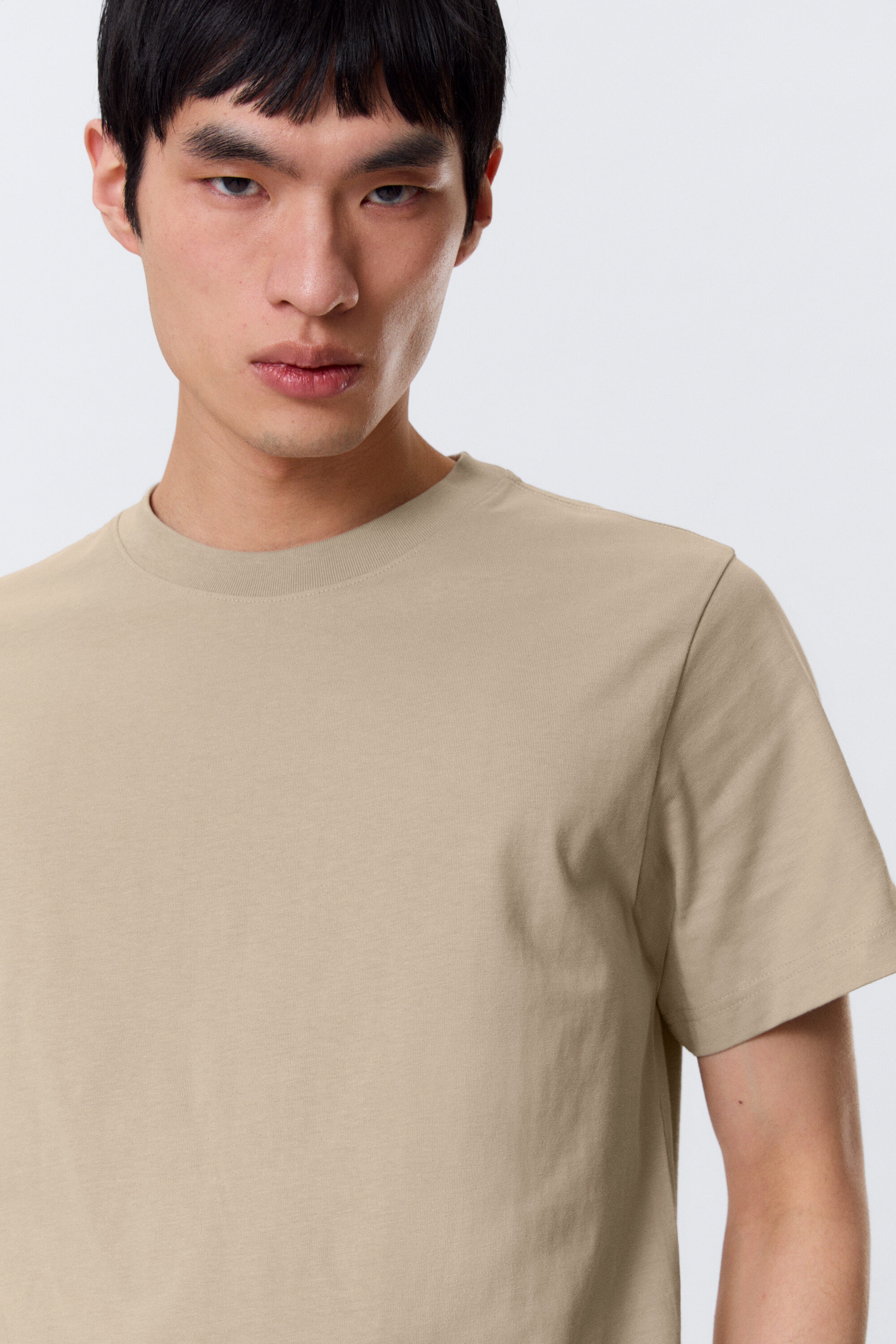 Beige clair - T-shirt carré classique - 2