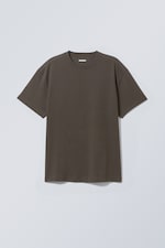 Dunkelgrau - Schweres Oversized-T-Shirt - 0