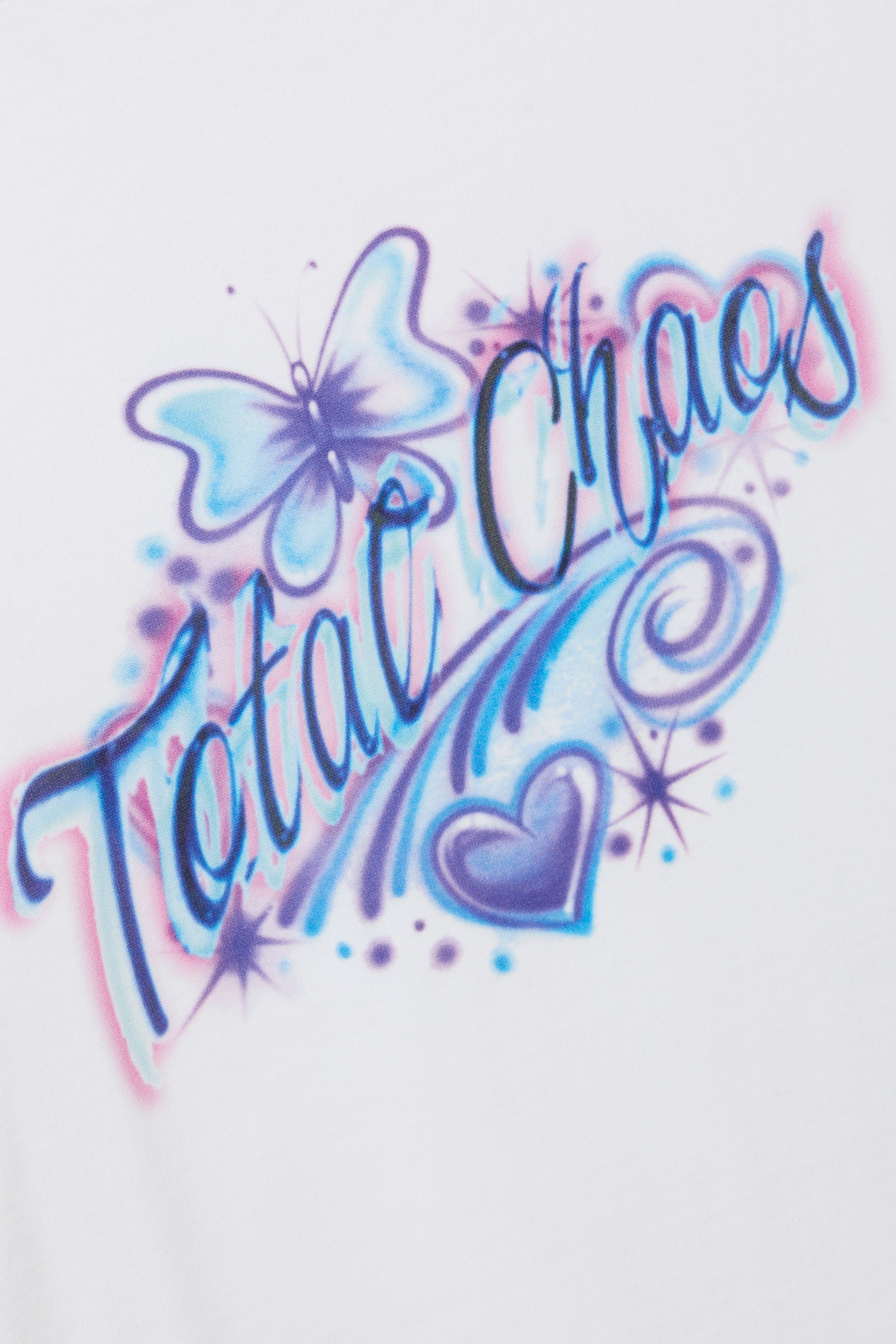 Blanc - Total Chaos - T-shirt carré à imprimé graphique Great - 2