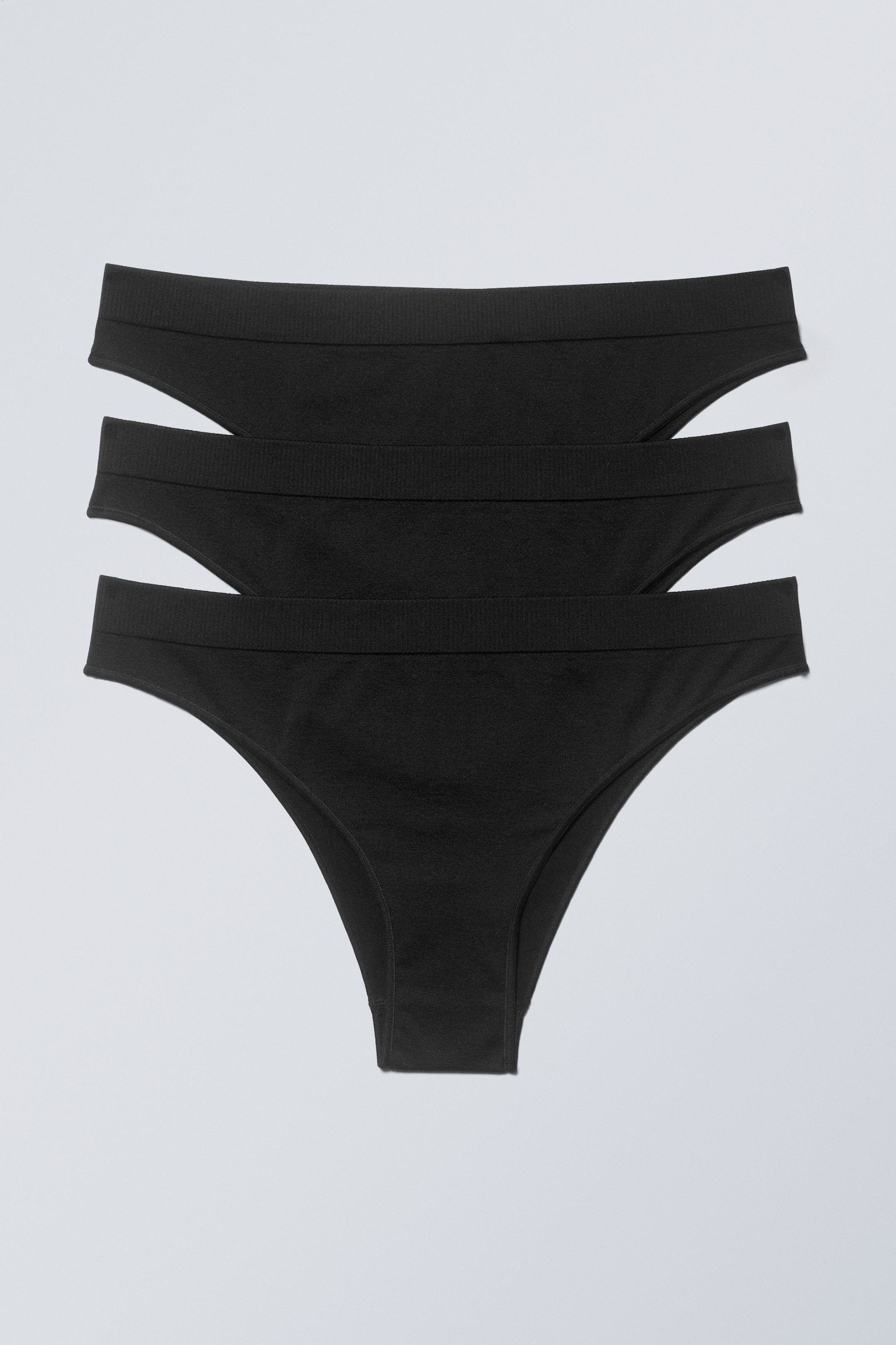 Noir - Lot de 3 culottes douces Cat