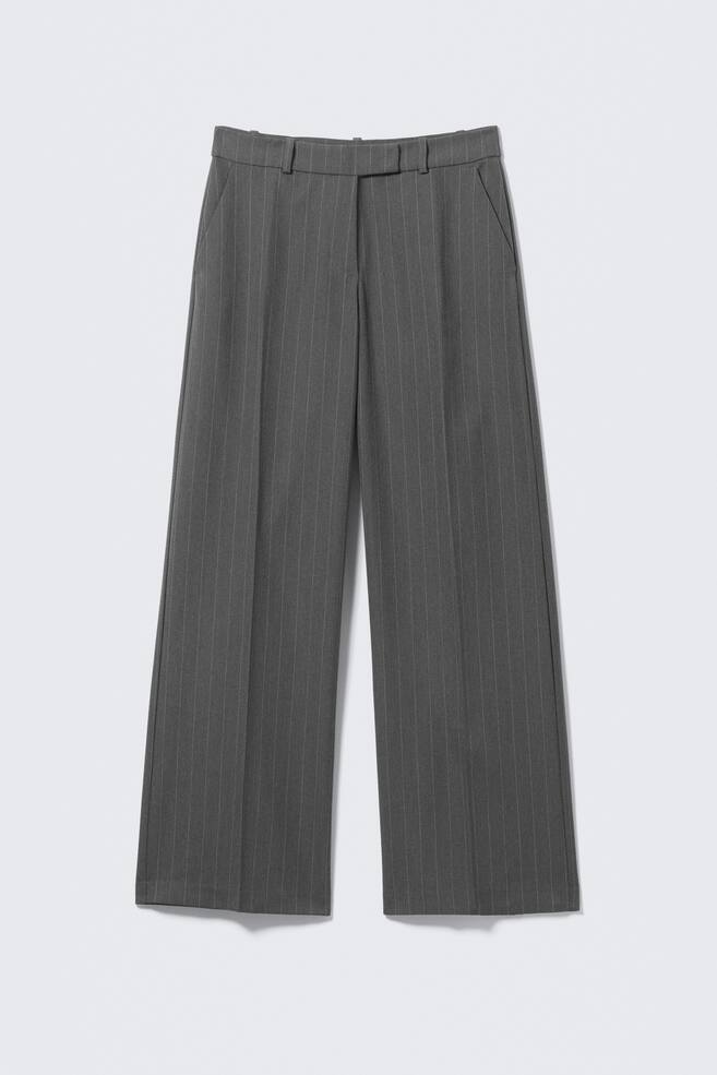 Pantalones de traje de tiro bajo - Gris jaspeado a rayas/Mole a rayas/Negro/Negro/Gris oscuro jaspeado - 1