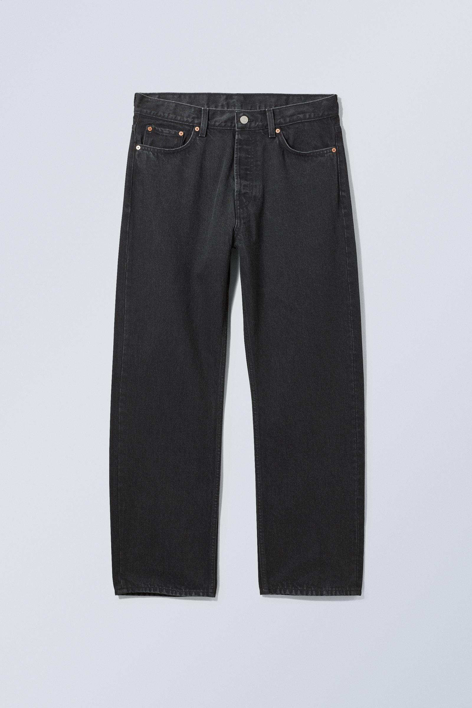 space relaxed straight leg jeans - Tuned Black - Black