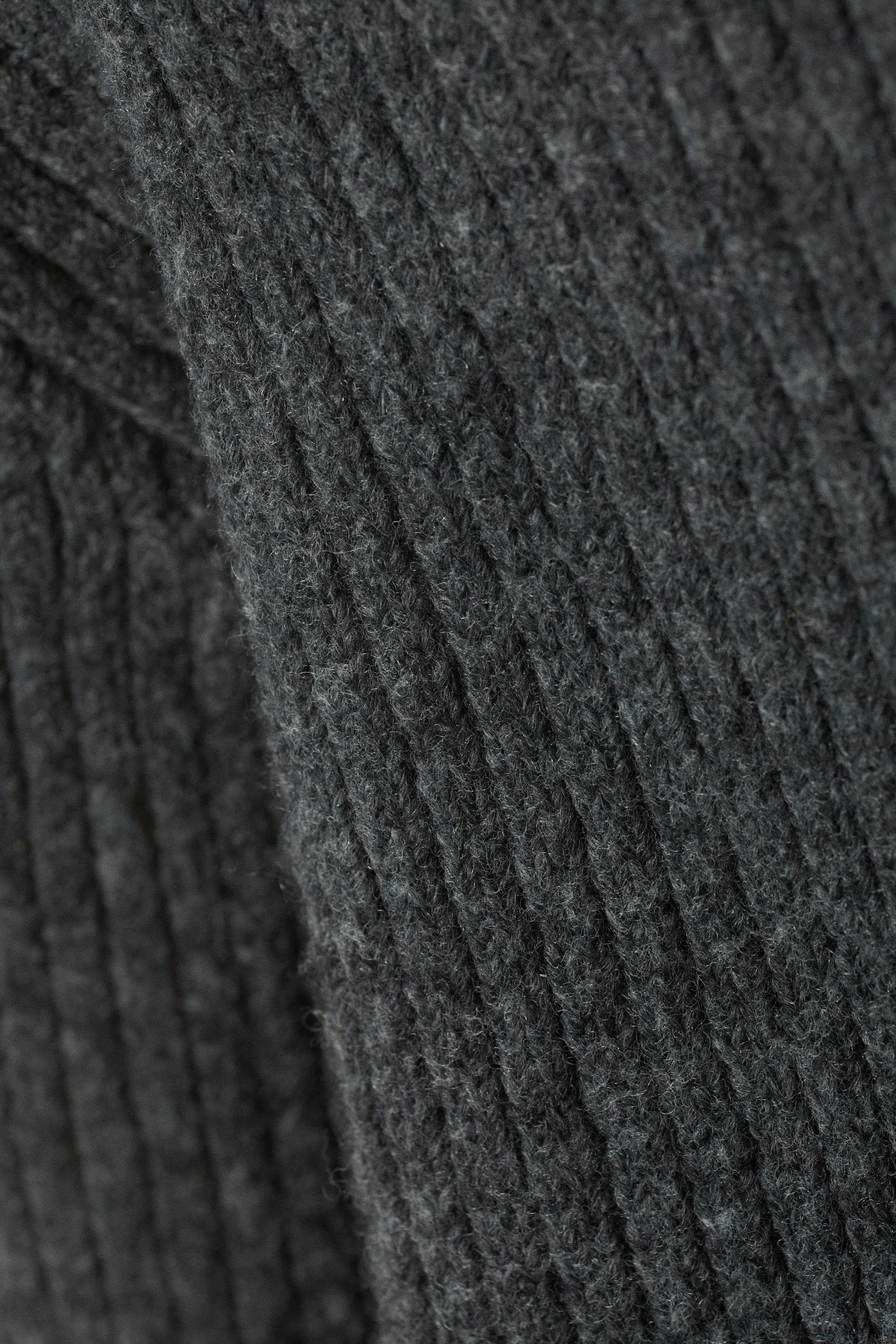 Dark Grey - Zuri Knit Hoodie - 2