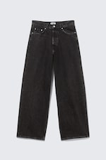 Black Rinse - Black - Astro Mid Rise Baggy Faux Leather Pocket Jeans - 6